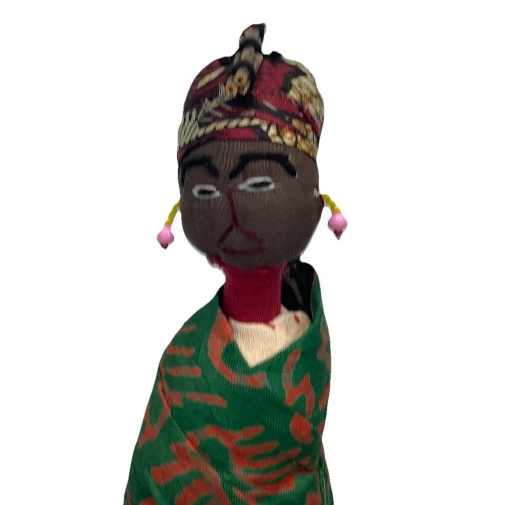 Swaziland Africa‎ Decor Mother & Child Sisal Doll + Tribal Salad Servers